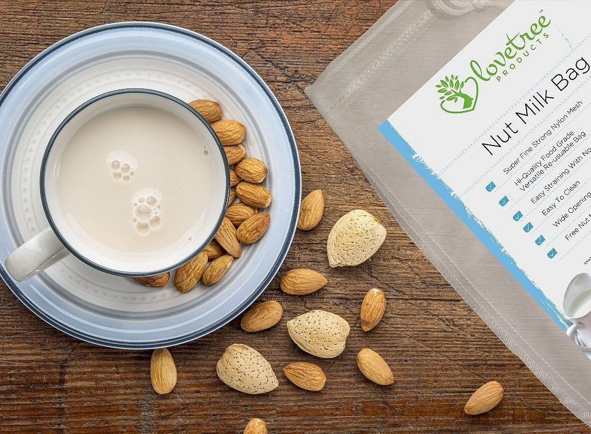Small Nut Milk Bag - Including Free Recipe E Book - Fine Strong Nylon Mesh Bag