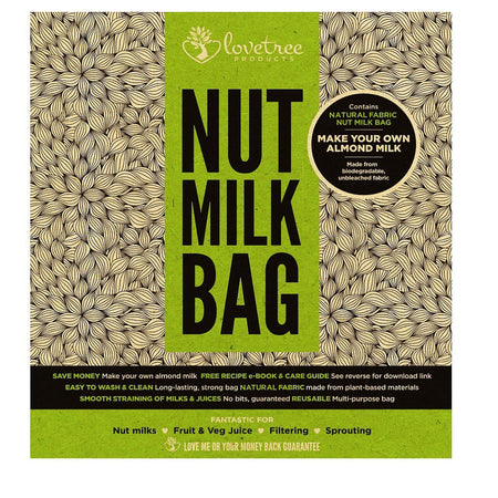Organic Cotton Nut Milk Bag Size 10x12 inches