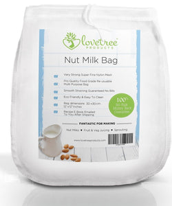 Large Nut Milk Bag size 12x12 inches, Multipurpose Strainer
